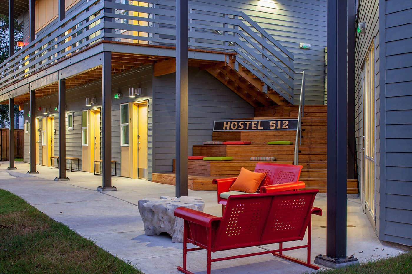As much outdoor accommodation as indoor comfort at trentdy East Austin's Hostel 512. Photo: Permission Seonaid MacDonald - Hostel 512