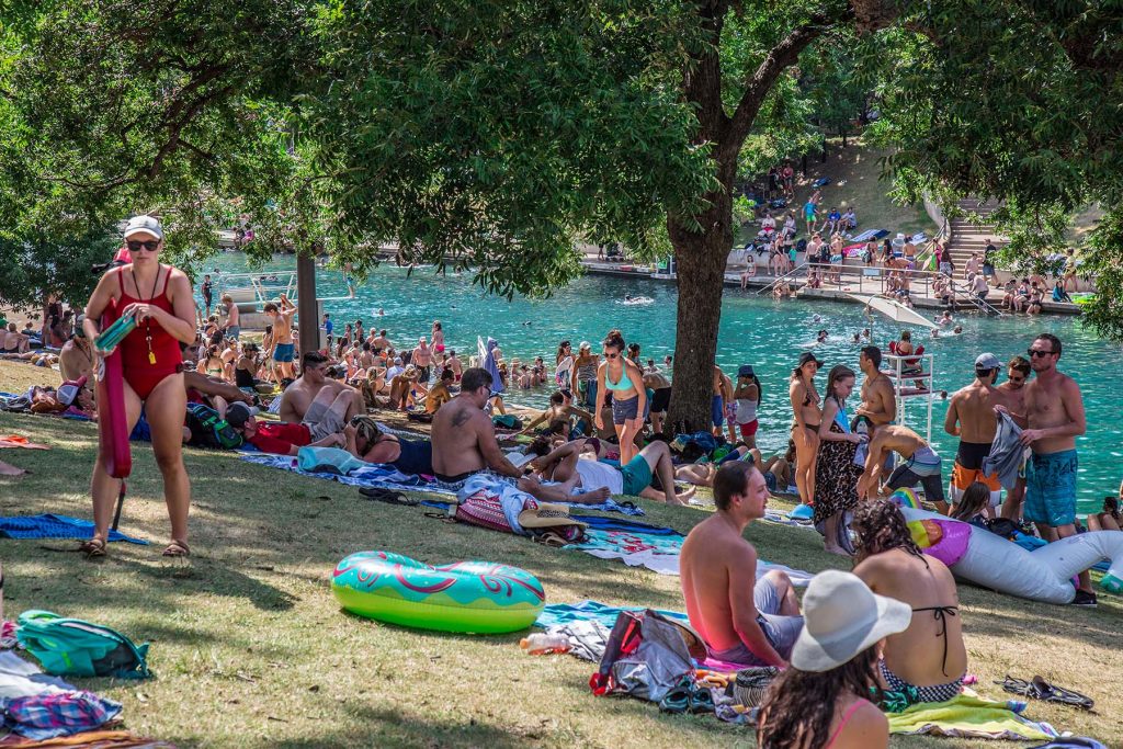 Springs therapy at Barton Springs Pool in Austin, TX.. Photo: Will Taylor - LostinAustin.org