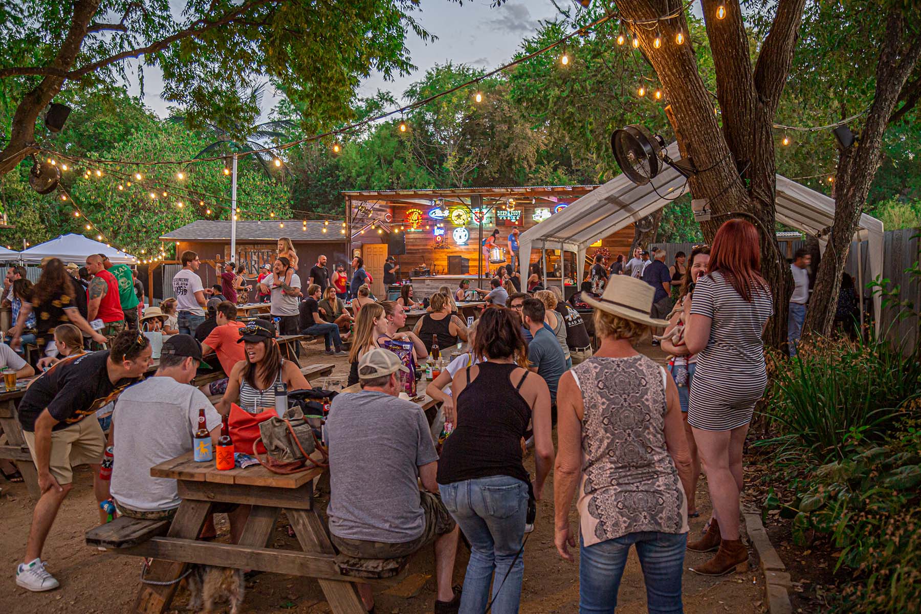 Out back at Little Darlin's in Way South Austin